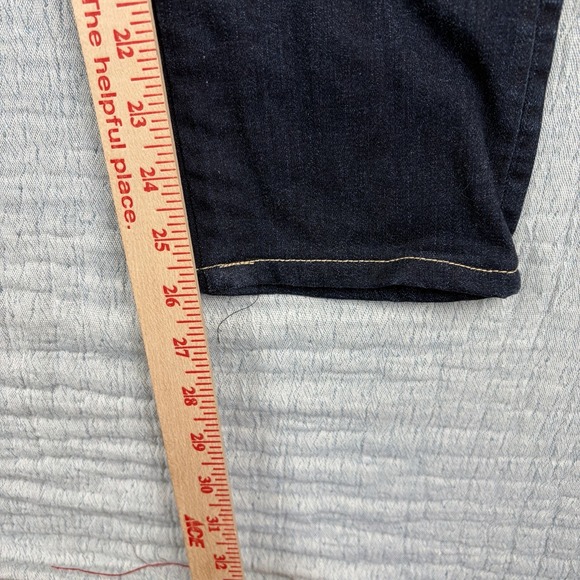 Edwin Denim Jeans Size 26/2 Elin Crop Straight Leg Mid Rise Denim Blue Jeans - Picture 3 of 11